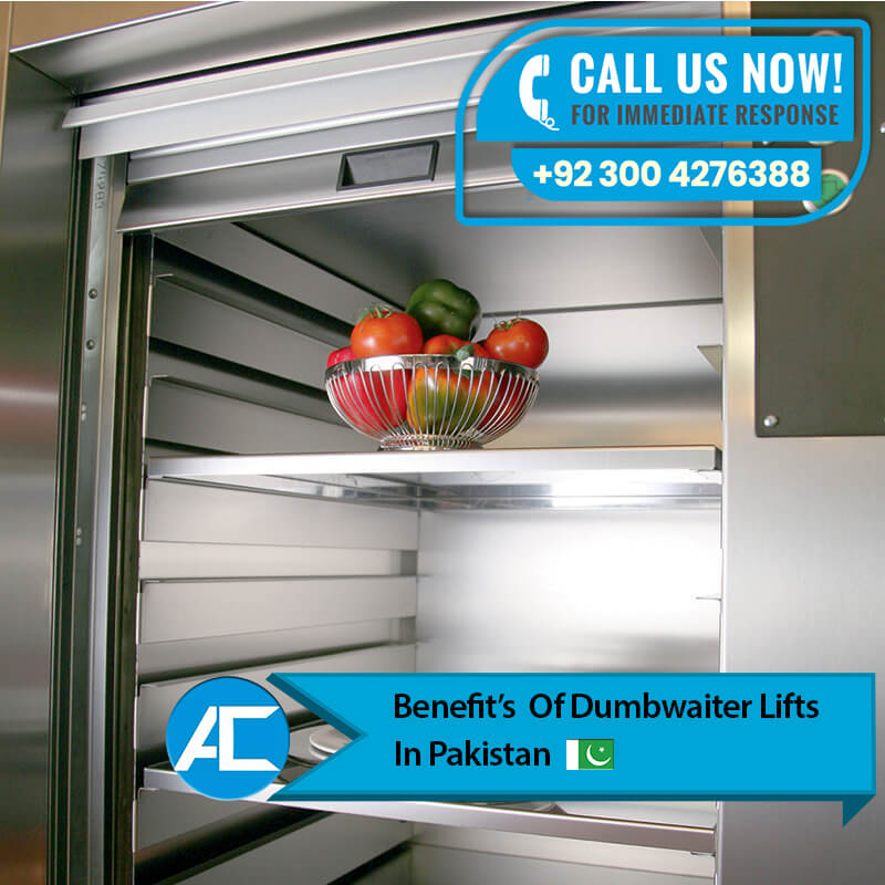 Dumbwaiter lifts in homes for food transporting from one place to another.