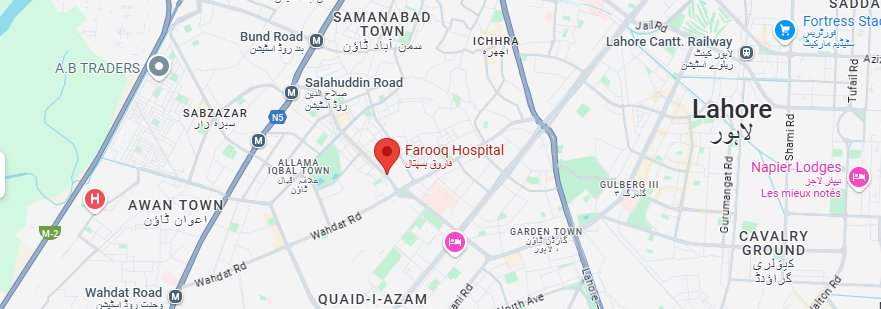 Where is Farooq Hospital Located in Lahore? 