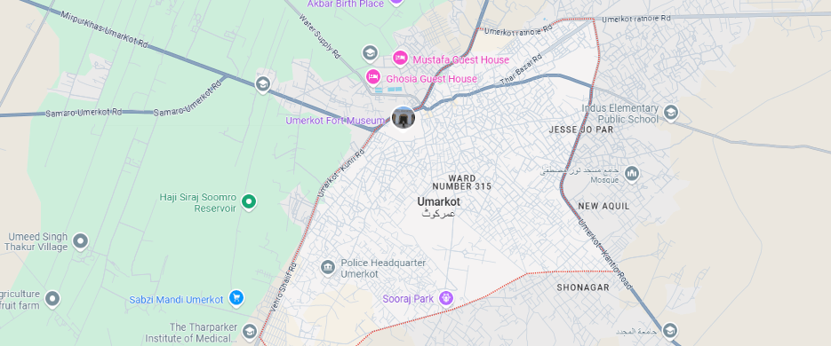 Umerkot Map Location