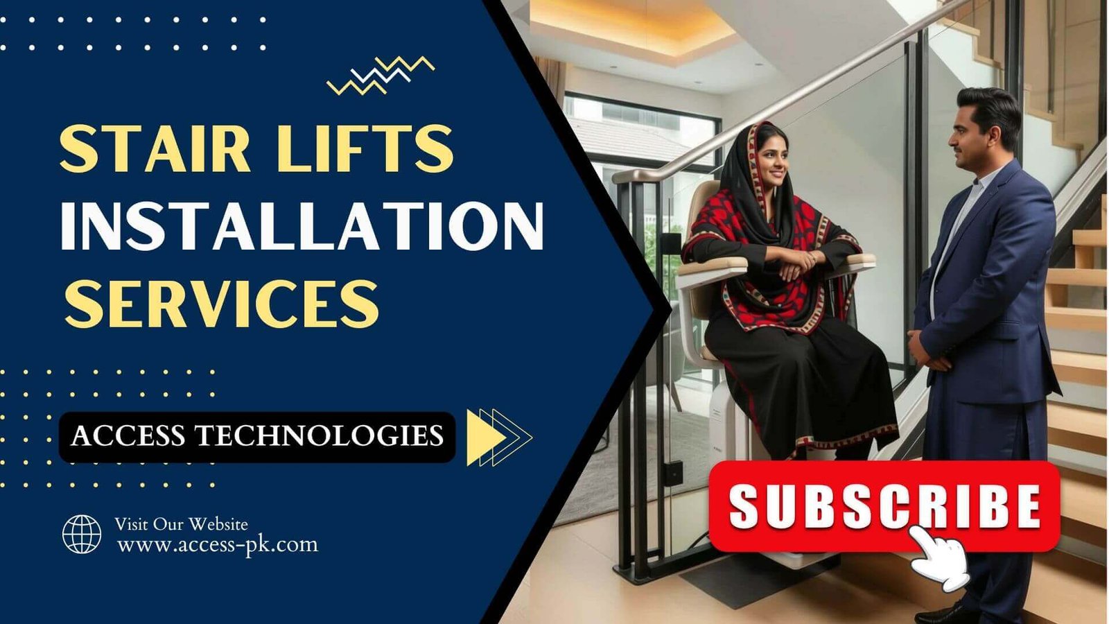 Affordable Installation for Stair Lifts on 22 ft Stairways