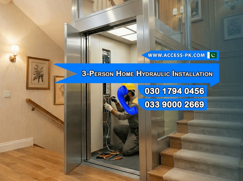 Experienced Company Providing Home Hydraulic Lift for 3 Persons Installation in Islamabad