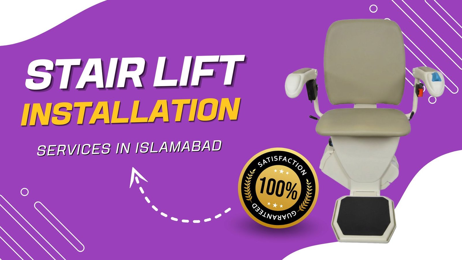 Folding Rail Stair Lift Installation Services Near Entry Doors in Islamabad